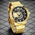 SMAEL Fashion Gold Mens Watches Stainless Steel Waterproof